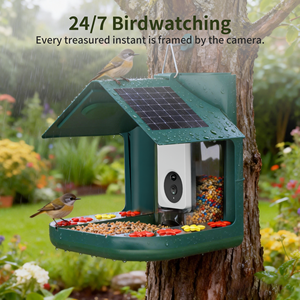 Vogelvoederhuisjes voor buiten van de fabrikant, met 2K vogelkijkcamera, ideaal als cadeau voor Kerstmis, witte olifant cadeaus. - Product Image 1