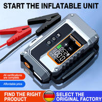 Démarreur de Voiture d'Urgence 12V 20000mAh, Batterie Externe, Pompe de Gonflage Pneus, Marteau de Sécurité pour Briser les Vitres en Cas d'Urgence