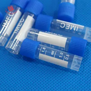 ขวดน้ำยาพลาสติก Cryogenic พร้อมเครื่องซักผ้าซิลิก้าเจลหลอด Cryovial 1.8Ml คุณภาพสูง Cryovial หลอดไครโอนิค