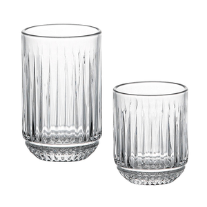 Verre à boire en verre cannelé coloré, base épaisse antidérapante, verre rétro cannelé pour jus, eau, whisky - Product Image 1