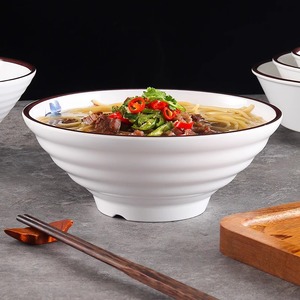 Bols à soupe en mélamine de style chinois, bols en plastique pour nouilles au bœuf, bols commerciaux pour les restaurants de nouilles, bols coniques à rebords inversés - Product Image 3