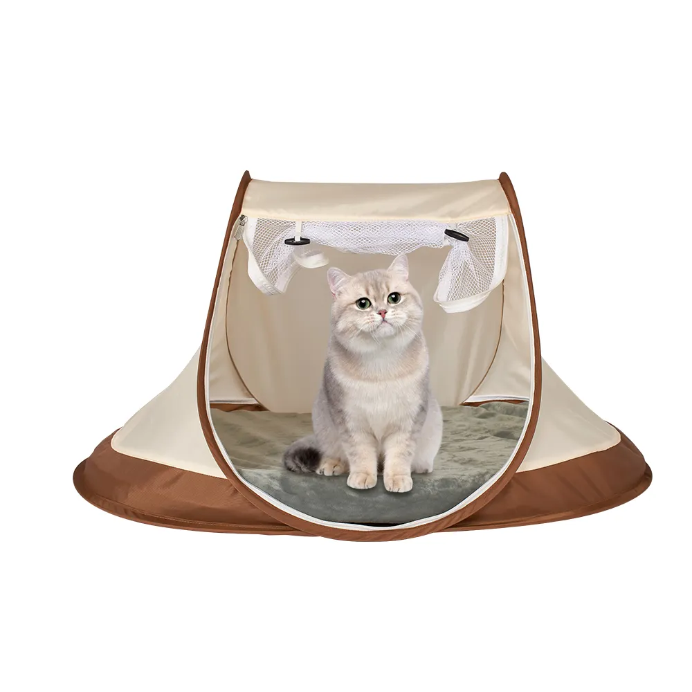 Pabrik grosir luar ruangan desain baru mode mewah tempat tidur hewan peliharaan Pop Up tenda anjing tenda lipat untuk kucing