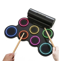Portable Roll-Up Electronic Drum, Kids Beginner Practice Percussion Instrument