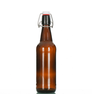 OSHOW Vente en gros 330ml 330cc Bouteilles de bière en verre ambré Bouteille de soda à long col avec couvercle couronne pour vin Verre vide transparent - Product Image 6