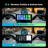 Monitor para Motocicleta de 8.1 Pulgadas con Carplay, Android Auto, Control por Voz, GPS, Pantalla de Navegación Inteligente IPS Portátil, Android 10