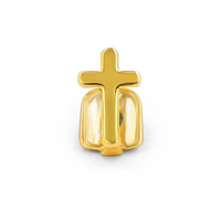 G-025-cross européen et américain nouvelle croix unique plaqué or dents grilles rappeur hip-hop bijoux grilles pour anniversaire
