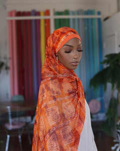 Impression Modal Respirant Doux Plissé Coton Rayonne Tissé Modal Musulman Femmes Châle Hijab Pas encore de commentaires 4 Vendus - Product Image 4