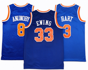 Maillot de basket-ball New York Anunoby 8 Ewing 33 Hart 3 Unisexe Cousu Respirant Séchage rapide Sublimé Gilet de sport Uniforme Knicks - Product Image 1
