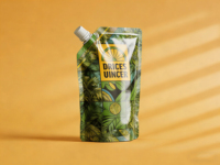 Pochette Doypack givrée en plastique recyclable de qualité alimentaire avec bec verseur, anti-odeur, pour emballage liquide (lait et gelée)