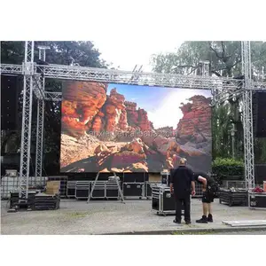 Palco per concerti di facile installazione p3.9 densità di pixel led schermo gigante schermo a led tv studio tende