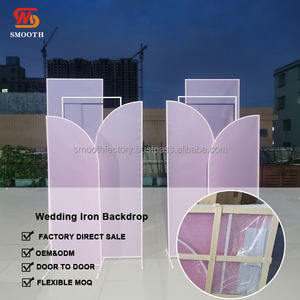 Fondo de Boda LEDA Moderno con Marco de Hierro Blanco y Fondo Desmontable Morado para Eventos o Fiestas, Recién Llegado - Product Image 3