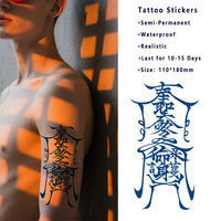 Stiker Tato Sementara Herbal Tahan Air Tahan Lama 2 Minggu Motif Doa Iman Simbol Tubuh Lengan Gardenia Seksi