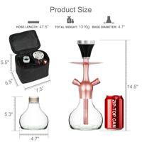 Pièces personnalisées de haute qualité en acier inoxydable verre de luxe givré Technics ensemble de narguilé fabriqué au Vietnam emballage de boîte de luxe