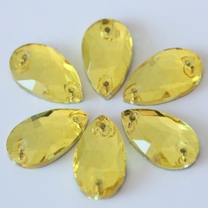 OLeeya Factory Wholesale Popular 3A Glass 10.5*18MM Pear <b>Drop</b> Crystals Teardrop Sew on Rhinestones for Dresses - Product Image 6