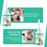 Nettoyeur d'oreille personnalisable non toxique OEM pour animaux de compagnie Formule en plastique pour chiens chats chiots chatons Prévient l'infection des odeurs d'oreille