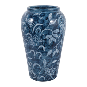 Vaso Alto in Terracotta con Design Floreale per Arredamento Soggiorno, Elemento Decorativo Moderno da Tavolo - Product Image 4