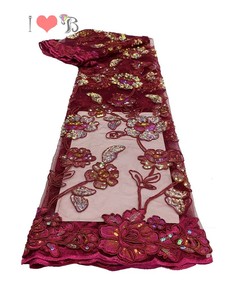<span class=keywords><strong>Suisse</strong></span> Voile dentelle <span class=keywords><strong>nouvelle</strong></span> mode Voile dentelle tissu broderie avec strass 100% coton dentelle pour robe de mariée - Product Image 6