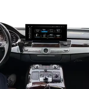 10.25 "หน้าจอสัมผัสระบบ Android GPS เครื่องเล่นวิดีโอพิเศษสำหรับรถ Audi A8 A8l 2011 2012 2013 2014 2015 2016-2018