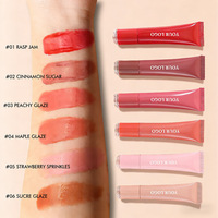 Gloss à lèvres au peptide en marque privée, prêt à être expédié, livraison rapide, rouge à lèvres liquide haute pigmentation, résistant à l'eau, logo personnalisé OEM, maquillage