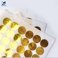 Stiker Hologram Vinyl Asli Perak Bulat A4 Perekat, Dapat Dicetak, Anti Palsu, UV Holografik