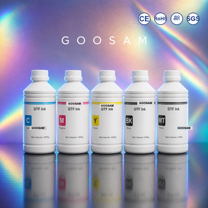 หมึกพิมพ์ DTF สีสดใส Goosam CMYK สีขาวแบบเม็ดสี 1000 มล. สำหรับพิมพ์สิ่งทอแบบดิจิทัล ถ่ายโอนความร้อนลงฟิล์ม ขายส่ง - Product Image 1