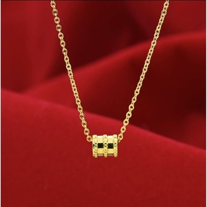 Lucky Charm Slim Waist Necklace Golden Pendant <b>Titanium</b> Steel Clavicle <b>Chain</b> For Women Gift - Product Image 3