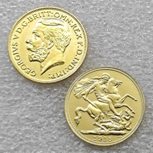 Moneta commemorativa in stile antico del Regno Unito 1913-1919, 1 Sovereign - George V (Münze di Ottawa), Regali, Decorazione per la casa - Product Image 3