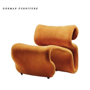 Gormann recliner eccetera sedia profilata fiocco astratto poltrona curva singola - Product Image 3