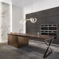 Bar long de style nordique en fer doré, réglable en hauteur, avec LED, pour restaurant, bureau, réception, hall, design minimaliste de luxe, forme ondulée
