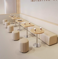 Banc mural, canapé, table à dessert, table à gâteaux, chaise, mobilier de restaurant, style moderne et simple, pour salon de thé, café, crèmerie