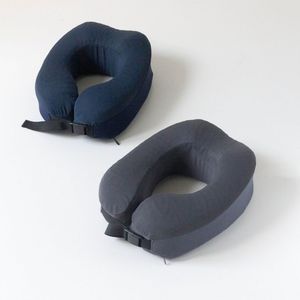 Almohada de <span class=keywords><strong>Viaje</strong></span> de Espuma Viscoelástica de Lujo, Elegante, Gris, Suave y Transpirable, para un Descanso Confortable en Vuelos Largos, Viajes por Carretera y Viajes - Product Image 1