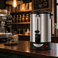 Distributeur de boissons chaudes électrique 30 tasses en acier inoxydable, distributeur de café commercial pour cantine scolaire