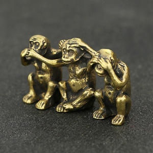 Tres Monos de cobre puro ca182, <span class=keywords><strong>no</strong></span> se ven, decoración del hogar y regalos, venta al por mayor - Product Image 3