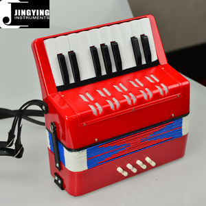Serie de acordeón de música Jingying 2024, estilo de teclado Material ABS 17 teclas 8 bajos acordeón para niños - Product Image 3