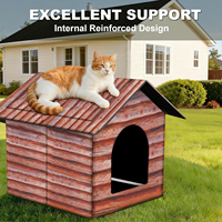 Buitenkattenhuis voor binnen en buiten gebruik - Waterdichte schuilplaats voor katten, honden en wilde dieren