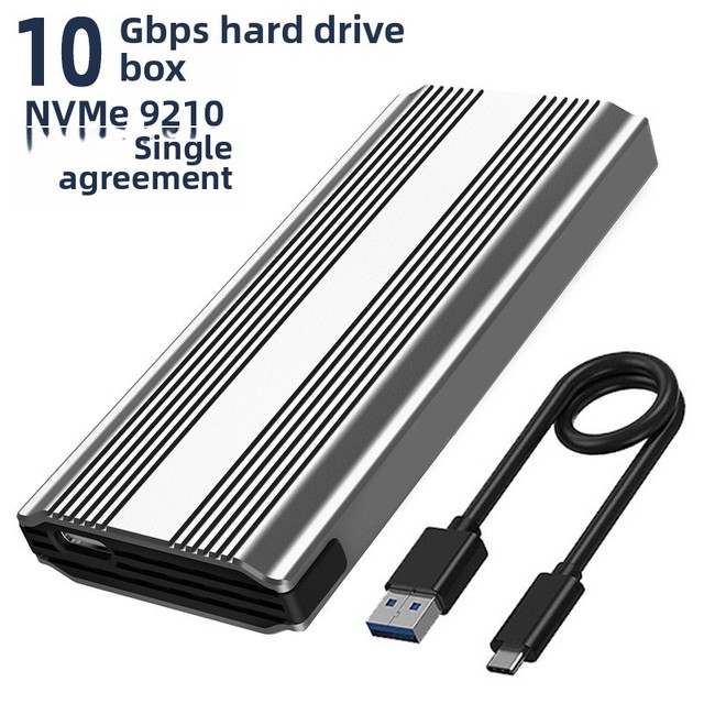 M9 NVMe Solid State Mobile Hard Drive Enclosure 3.2 SATA Case 20G/10G Dual Protocol Type-C/3.1 Aluminum USB for External