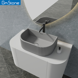 Lavabo da Bagno Moderno in Pietra Artificiale Eco-Friendly Facile da Pulire con Garanzia di 3 Anni - Product Image 3