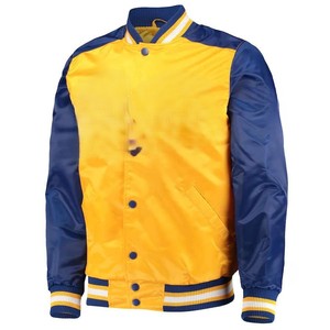Chaqueta universitaria de invierno personalizada para hombre, talla grande, precio mayorista, lisa, de béisbol, satinada, estilo urbano, rellena de algodón - Product Image 3