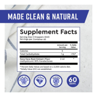 OEM Kava Kava Gouttes Liquide Calmant Extrait de Kava à Haute Concentration avec Camomille et Lavande Soutien du Sommeil et de l'Humeur pour Adultes