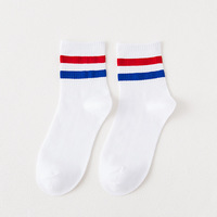 Chaussettes d'entraînement à rayures blanches personnalisées de haute qualité, chaussettes quotidiennes de Sport pour étudiants