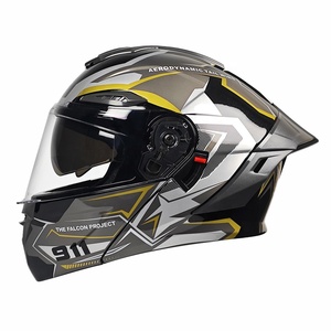 Casco Integral de Motocicleta con Doble Visor, Diseño Predator, Piezas de ABS, Nuevo, Ventilación Frontal, Tipo Clamshell - Product Image 4