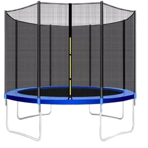 <span class=keywords><strong>Trampoline</strong></span> rond de 6 à 16 pieds, tissu vert, tubes en acier allié, système de panier de basket, échelle avancée, sûr pour les garçons - Product Image 6