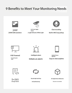 Tiandy 3MP <span class=keywords><strong>POE</strong></span> 2.8Mm Trong Nhà Màu Tháp Pháo HD Âm Thanh Tất Cả-Trong Một 1/3 H.265 CMOS Được Xây Dựng Trong Mi 2.8Mm <span class=keywords><strong>Camera</strong></span> Dome <span class=keywords><strong>IP</strong></span> Với Tầm Nhìn Ban Đêm - Product Image 3