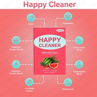 Happy Cleaner Poudre d'électrolyte de pastèque Suppléments à base de plantes pour adultes avec croissance des cheveux et densité osseuse améliorée 60 capsules