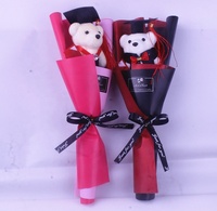Offre Spéciale félicitations Grad docteur ours Graduation saison cadeau Graduation ours en peluche bouquet de fleurs pour les décorations de fête de remise des diplômes