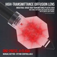 Luz de Advertencia de Tráfico Portátil LED Roja y Amarilla, Baliza de Seguridad Intermitente para Obras de Construcción y Emergencias