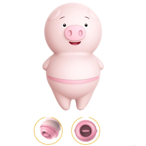 Jump Egg Vibrator Cute Pig Shape <strong>Mini</strong> Silicone Recharge Clitoral Vibrator G Spot Vibrator Adult Sex Toy for Women Man - Product Image 3