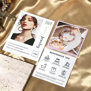 Collar de plata, colgante de <span class=keywords><strong>tarjeta</strong></span> posventa, tienda de flores, joyería con letras de agradecimiento, joyería inglesa, embalaje y mantenimiento Ca - Product Image 3