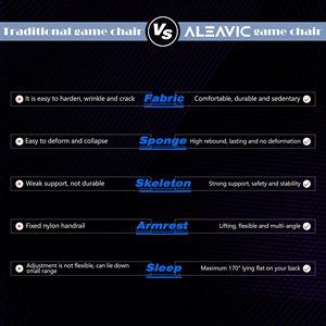 Moderna <span class=keywords><strong>sedia</strong></span> ergonomica reclinabile in rete regolabile in metallo schienale/sedile in pelle sintetica Internet celebrità gioco consigliato - Product Image 5