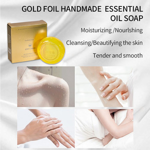 Gold Foil Handmade Essential Oil <b>Soap</b> 100g Moisturizing Cleansing For Face And Body - Product Image 1
